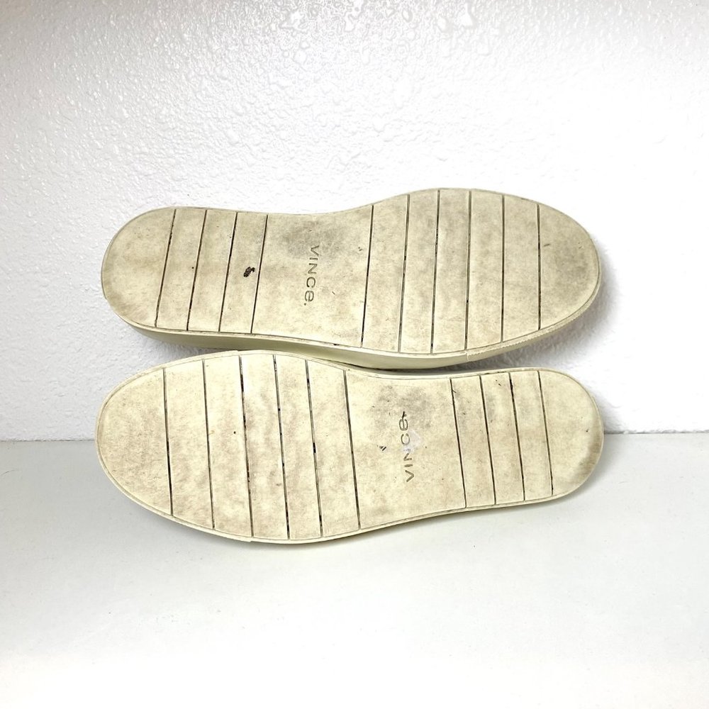 Vince Perforated Blair 5 Slip-On Sneakers Leather Shoes White 8 - Picture 7 of 8